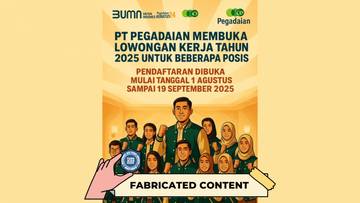 Hoaks Tautan Pendaftaran Lowongan Kerja Pegadaian 2025