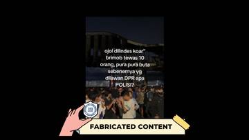 Hoaks 10 Brimob Tewas Dalam Pengamanan Demo
