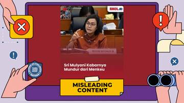 Hoaks Sri Mulyani Mundur dari jabatan Menteri Keuangan