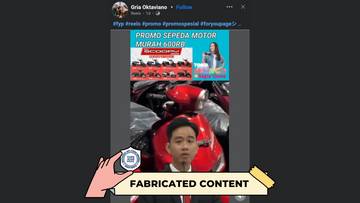 Hoaks Wapres Gibran Promosikan Program Motor Murah