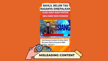 Hoaks Ojol Dilarang Gunakan Pertalite