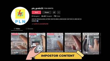 Hoaks, PLN Tawarkan Listrik Gratis Melalui Akun Tiktok