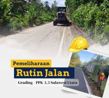 Metode Granding, Pemeliharaan Rutin Jalan Nasional di Talaud
