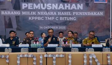 Barang Ilegal Bernilai Ratusan Juta Dimusnahkan KPPBC Bitung