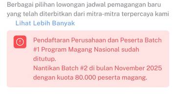 Program Magang Nasional Gelombang Kedua Dibuka November 2025