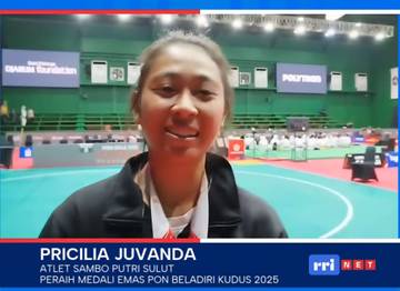 Pricilia Juvanda Meraih Medali Emas  PON Beladiri 2025