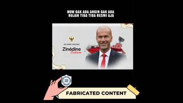 Hoaks Zinedine Zidane jadi Pelatih Baru Timnas Indonesia