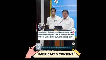 Hoaks Tautan Pendaftaran Magang Berbayar dari Pemerintah