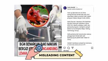 Hoaks BGN Benarkan Baki MBG Mengandung Lemak Babi