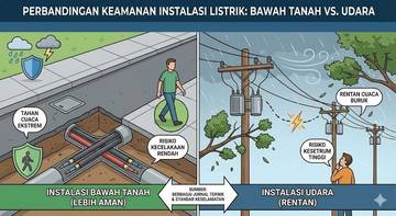"Fakta Keamanan: Kabel Tanam vs Udara"