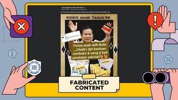 Hoaks Bantuan Sembako dan Uang dari Prabowo