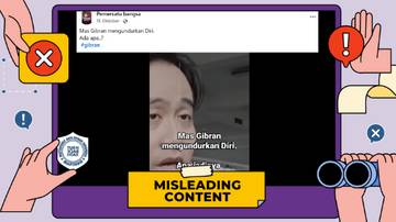 Hoaks Wapres Gibran Mengundurkan Diri