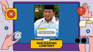 Hoaks Prabowo Perintahkan Seluruh Kantor Desa Diaudit