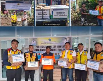 BPJN Sulut Salurkan Bantuan Bencana Siau