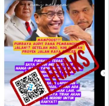 Hoaks Purbaya Audit Dana Pembangunan Jalan Raya