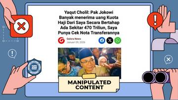 [Hoaks!] Jokowi Terima Uang dari Yaqut Ternyata Salah