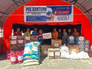 Pertamina  Salurkan Bantuan kepada Korban  Banjir  Sitaro