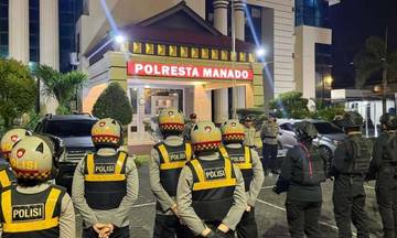 Polresta Manado Gelar Patroli Gabungan Bersama Brimob Polda