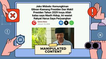 [Hoask!] Klaim Jokowi Dukung Gibran-Kaesang 2029 