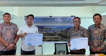 BPJN Sulut Penandatangan Kontrak Paket Jalan BTS Sangihe