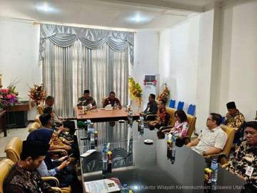 Kemenkum Sulut Bersama Pemkab Boltim Bahas Regulasi KI