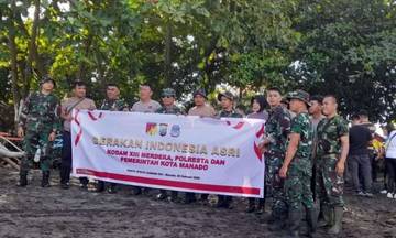 TNI-Polri dan Pemkot Manado Gelar Gerakan Indonesia Asri