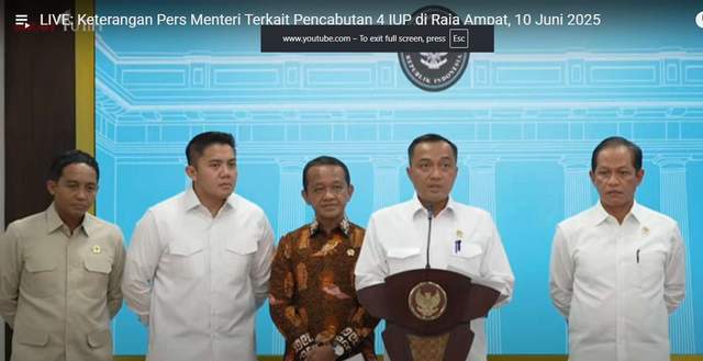 Alasan Pemerintah Cabut 4 IUP di Raja Ampat