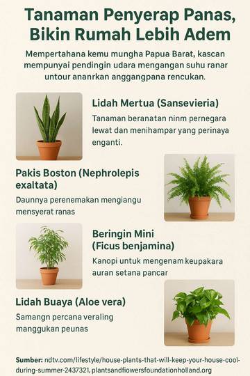 Tanaman Penyerap Panas, Bikin Rumah Lebih Adem