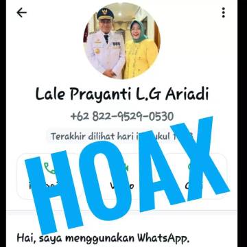 Hati-Hati!, Nomor WhatsApp Palsu Atas Nama Istri Pj Gubernur NTB