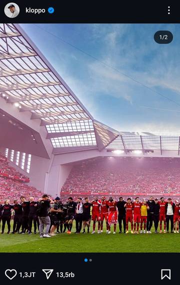 Jürgen Klopp Ucapkan Selamat atas Gelar Liga Premier ke-20 Liverpool