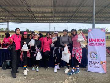 UMKM Bhayangkari Hiasi Kegiatan Olahraga Bersama Polres Lombok Utara 