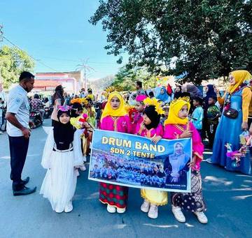 Begini Euforia Anak-Anak Ikut Lomba Gerak Jalan Agustusan