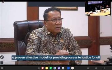 Menteri Hukum Paparkan Capaian Prabowo kepada Justice Coalition di Madrid