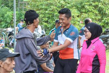 Gowes Kamtibmas Polres Lombok Utara Sentuh Desa Selelos