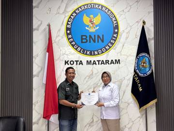 BNN Mataram Ganjar Prajaniti NTB, Ajak Media Perkuat Perang Lawan Narkoba