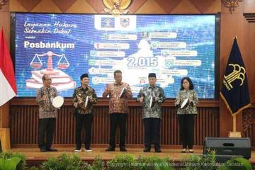 Kemenkum NTB dan Jajaran Saksikan Peresmian 2.015 Posbankum