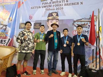 FORKI Lobar Borong Tiga Medali Open Karate Brebes