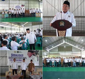 Muazzim Akbar Sosialisasikan MBG di Desa Sokong 