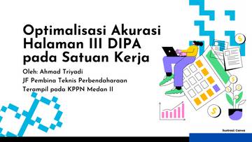 Optimalisasi Akurasi Halaman III DIPA pada Satuan Kerja