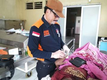 Sat Reskrim Polres Pelabuhan Belawan Identifikasi Jenazah Mr.X