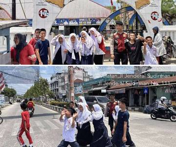 Personel Samapta Polres Tanjungbalai Edukasi Siswa 