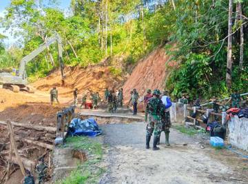 Kodam I/BB Rampungkan Perbaikan Jembatan Beton di Hutanabolon