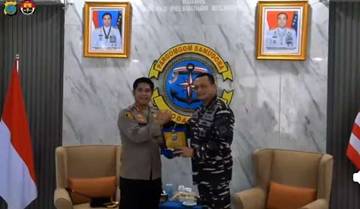 Kapolres Pelabuhan Belawan  Silaturahmi ke Kodaeral I Belawan