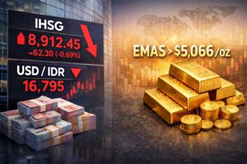 Tensi Global Naik, Harga Emas Tembus US$5.000
