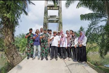 Dandim Asahan Tinjau Rencana Renovasi  Pembangunan Jembatan Gantung