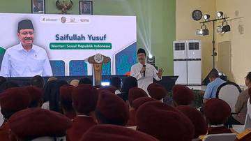 Mensos Apresiasi Toleransi SRMP 1 Deli Serdang