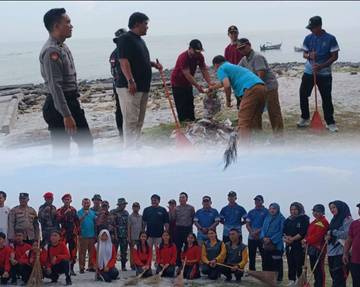 Gelar Kurve Bersih Pantai di Pantai Cermin