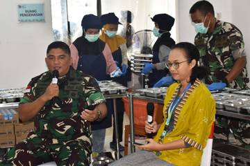 Dandim : Bahan Diseleksi Sehingga Makanan Yang Disajikan Bergizi