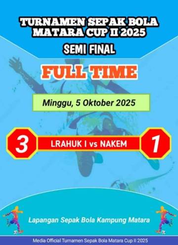 Lahuk 1 Melaju ke Final Matara Cup 2025