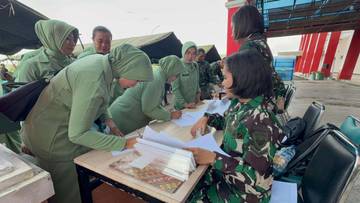HUT Persit Korem 174 Gelar Donor Darah